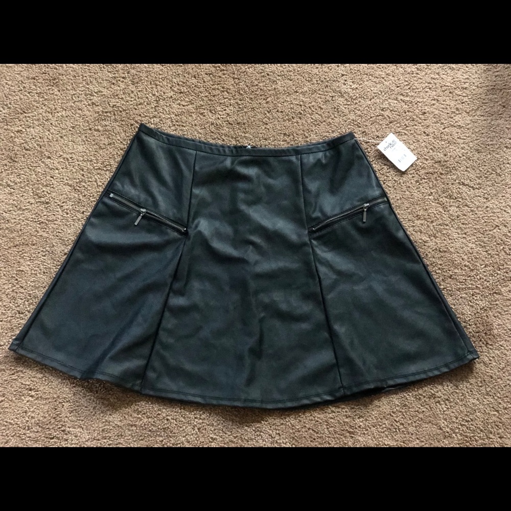 Charlotte Russe Black Leather Skirt